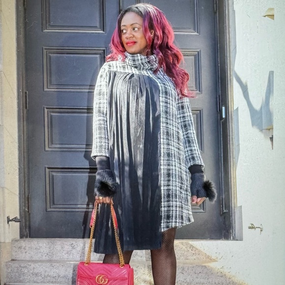 Plaid winter dress - Picture 4 of 5